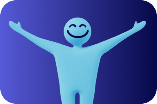 Gráfico de personaje feliz